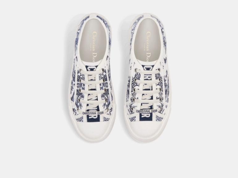 Dior o1w1db10825 KCK385 Low-Top Sneakers in White/Blue Size US 7 / IT 37 - 3 Thumbnail