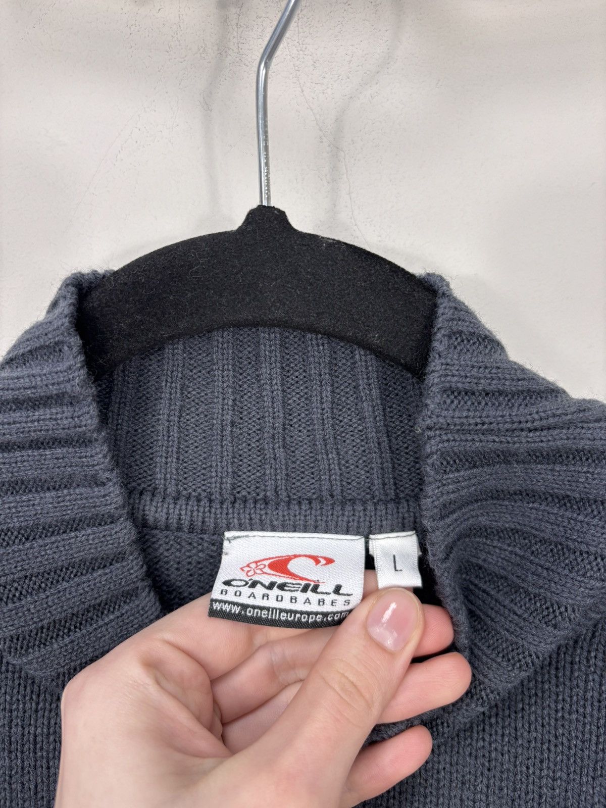 O'Neill Vintage O’Neill Y2K Women’s Big Logo Wool Mock Neck Sweater Size L / US 10 / IT 46 - 8 Thumbnail