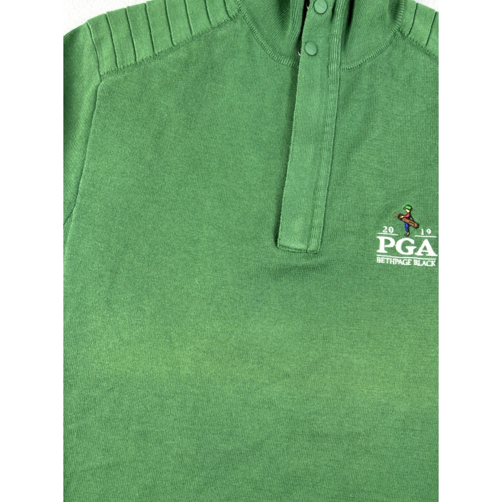 Ralph Lauren RLX Ralph Lauren Sweater Men’s Size Small Green Mock Neck Pullover 1/4 Zip Golf Bethpage Black PGA Tour Solid Knit Size US S / EU 44-46 / 1 - 3 Thumbnail