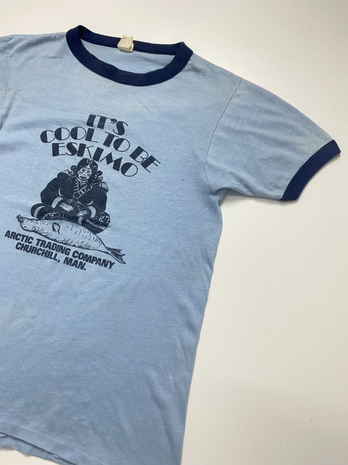 Vintage Rare Vintage Eskimo native red indian ringer tee Size US S / EU 44-46 / 1 - 3 Thumbnail