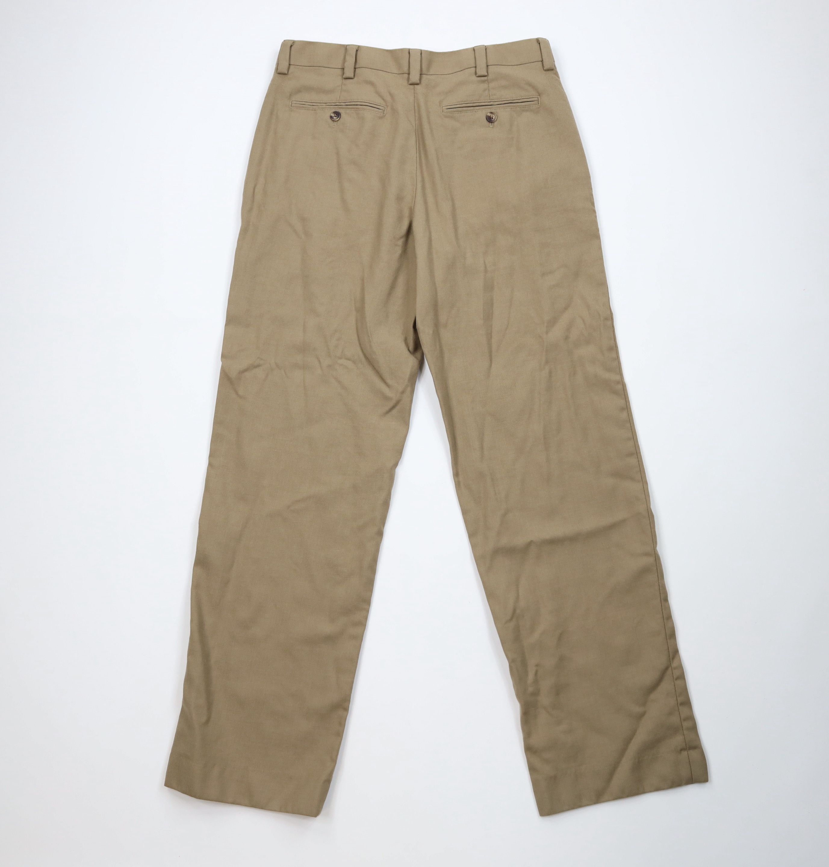 L.L. Bean Vintage LL Bean Wide Leg Chino Pants Trousers Beige Brown Size US 32 / EU 48 - 9 Thumbnail