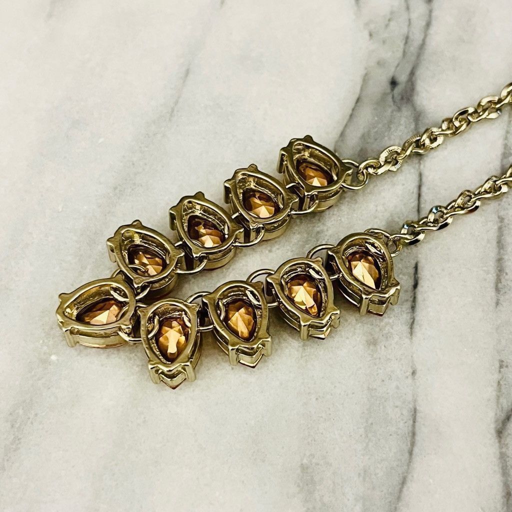Jewelry The Limited Statement Necklace Yellow Faux Crystal Glam Size ONE SIZE - 6 Thumbnail