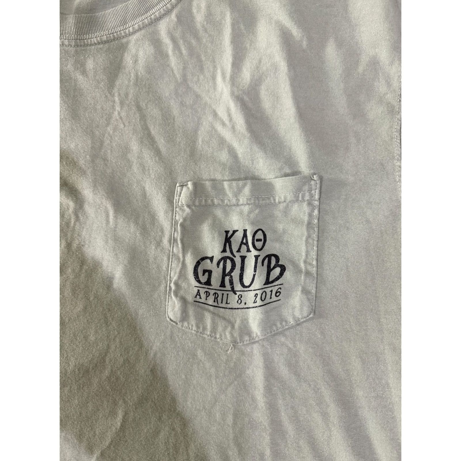 Comfort Colors Comfort Colors Shirt Mens M Green KAΘ Grub APRIL 8, 2016 Graphic T-Shirt Greek Life College Back Print Ladies? Mens Size US M / EU 48-50 / 2 - 5 Thumbnail