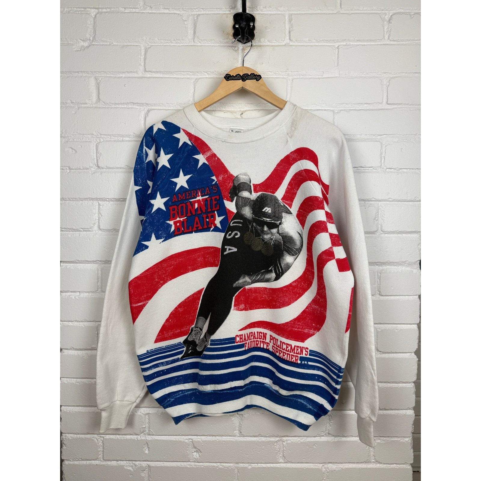 Vintage Vintage 1994 Ice Skating AOP Olympic Sweatshirt Size XL 90s Size US XL / EU 56 / 4 - 1 Thumbnail