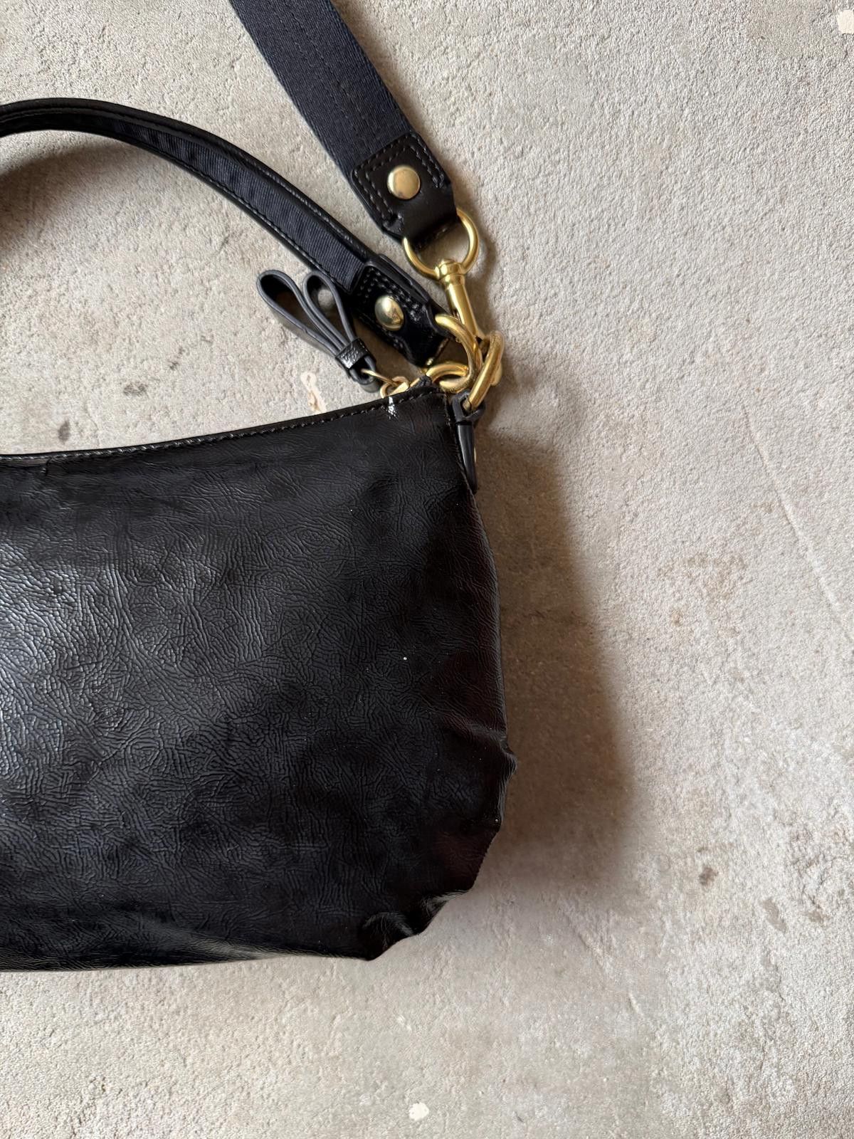 Coach Coach 2Way Poppy Daisy Leather Shoulder Bag Black Size ONE SIZE - 8 Thumbnail