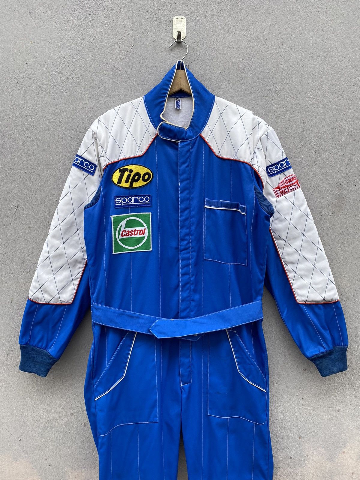 Vintage 🔥RARE🔥 Vintage SPARCO Racing Kart Suit Royal Blue/White Size US 36 / EU 52 - 2 Thumbnail