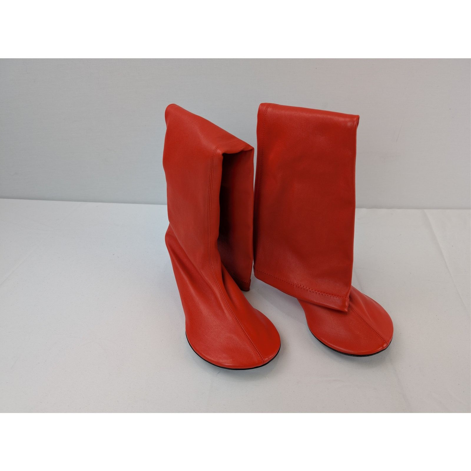 Jil Sander o1rshd1 Women's Nappa Stretch Leather High Boots in Poppy Size US 9 / IT 39 - 6 Thumbnail