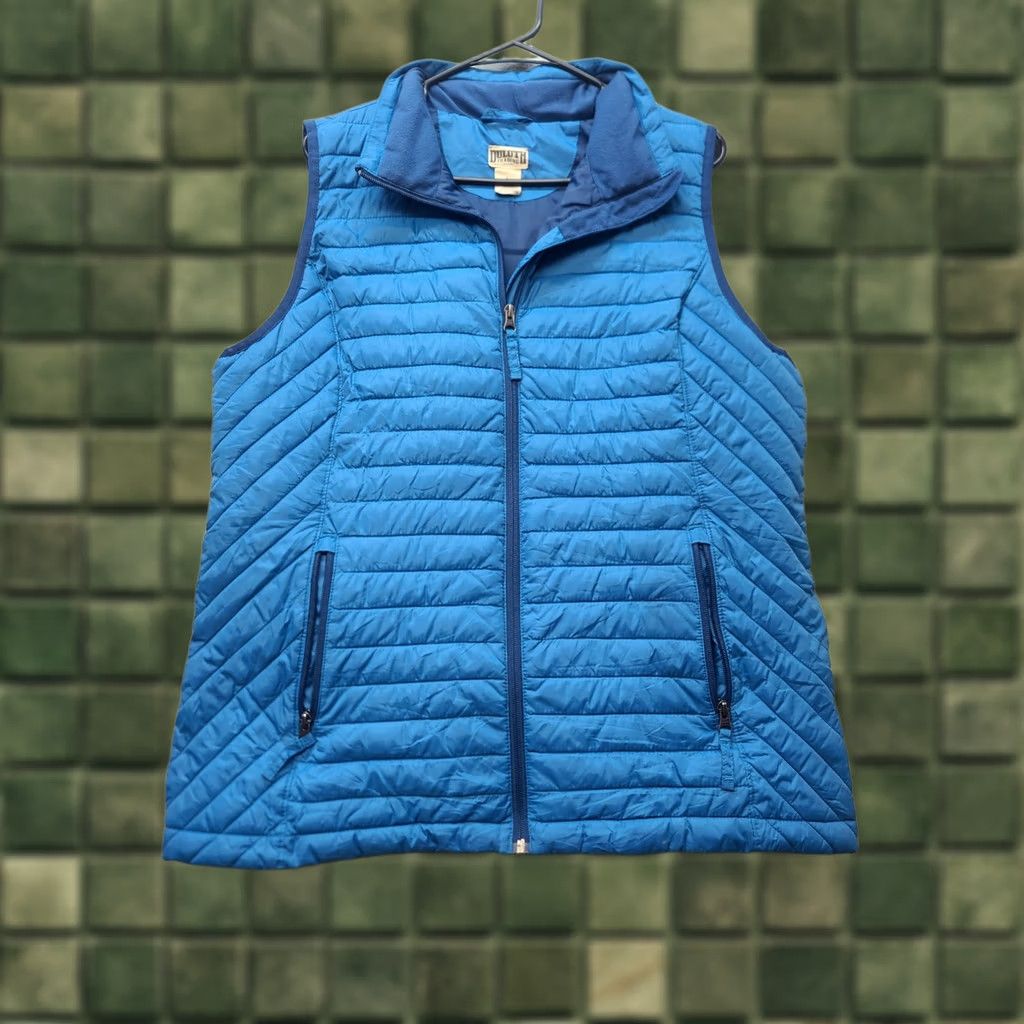 Vintage Duluth Vest Womens L Brisktaker Regular Fit Puffer Quilted Packable Sleeveless Vest Blue Nylon Softshell Pockets Zip зай Size L / US 10 / IT 46 - 1 Thumbnail