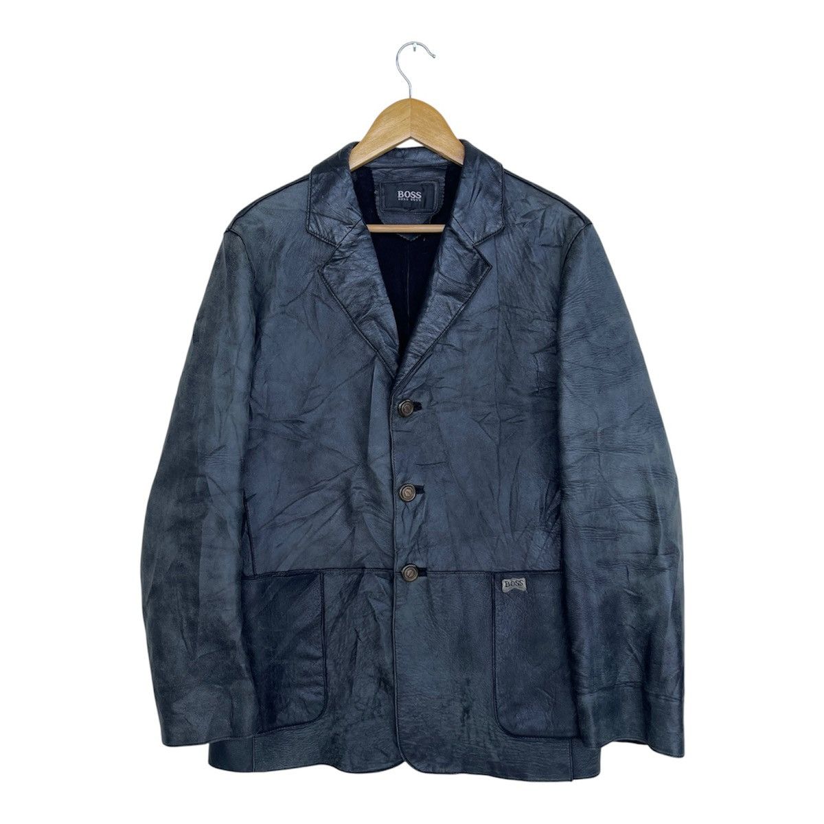 Hugo Boss Hugo Boss Calfskin Leather Blazer Chore - Natural Patina Size US M / EU 48-50 / 2 - 1 Thumbnail
