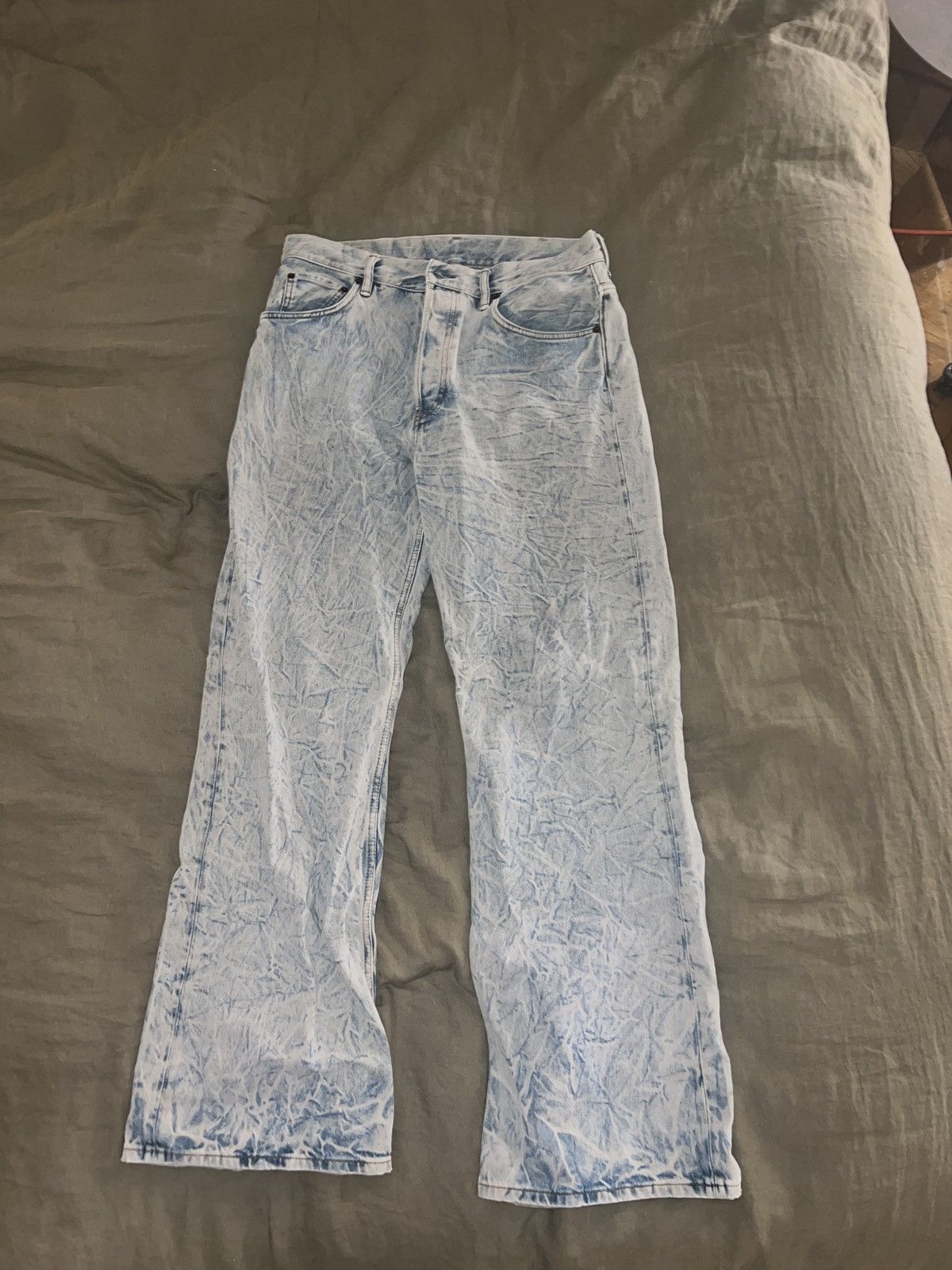 Pre-owned Acne Studios Marbled Jeans In Blue