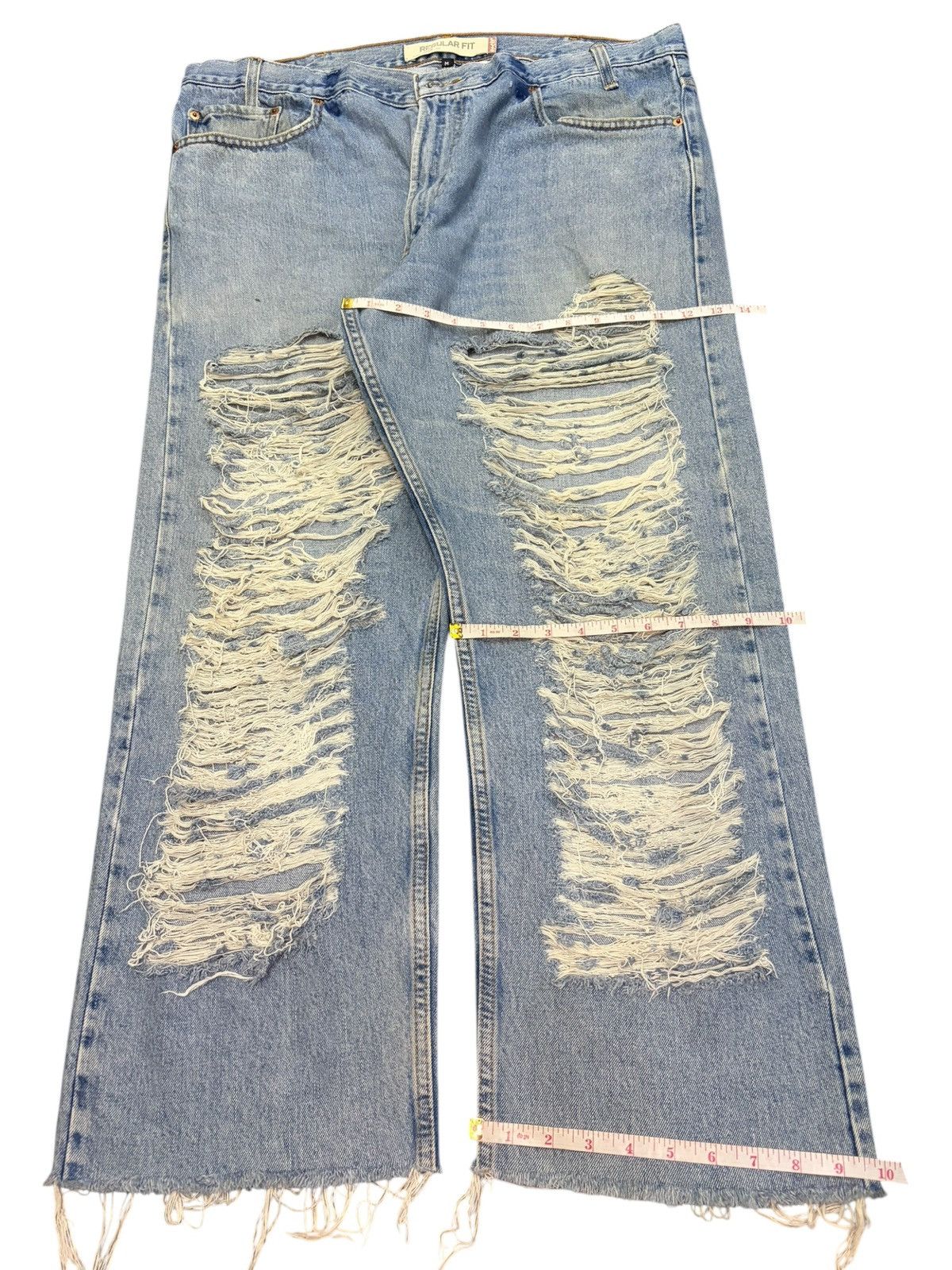 Levi's Vintage 90s Levis 505 Ripped Distressed Baggy Jeans Size 40" / US 18 - 8 Thumbnail