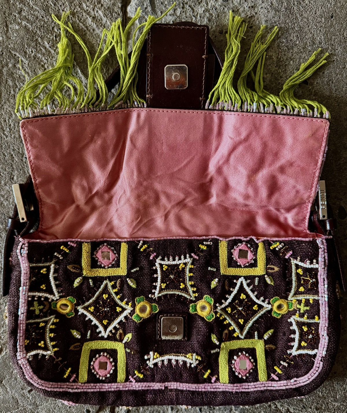 Fendi Fendi - Karl Lagerfeld - 2000's Beaded Fringe - Baguette Bag Size ONE SIZE - 12 Thumbnail
