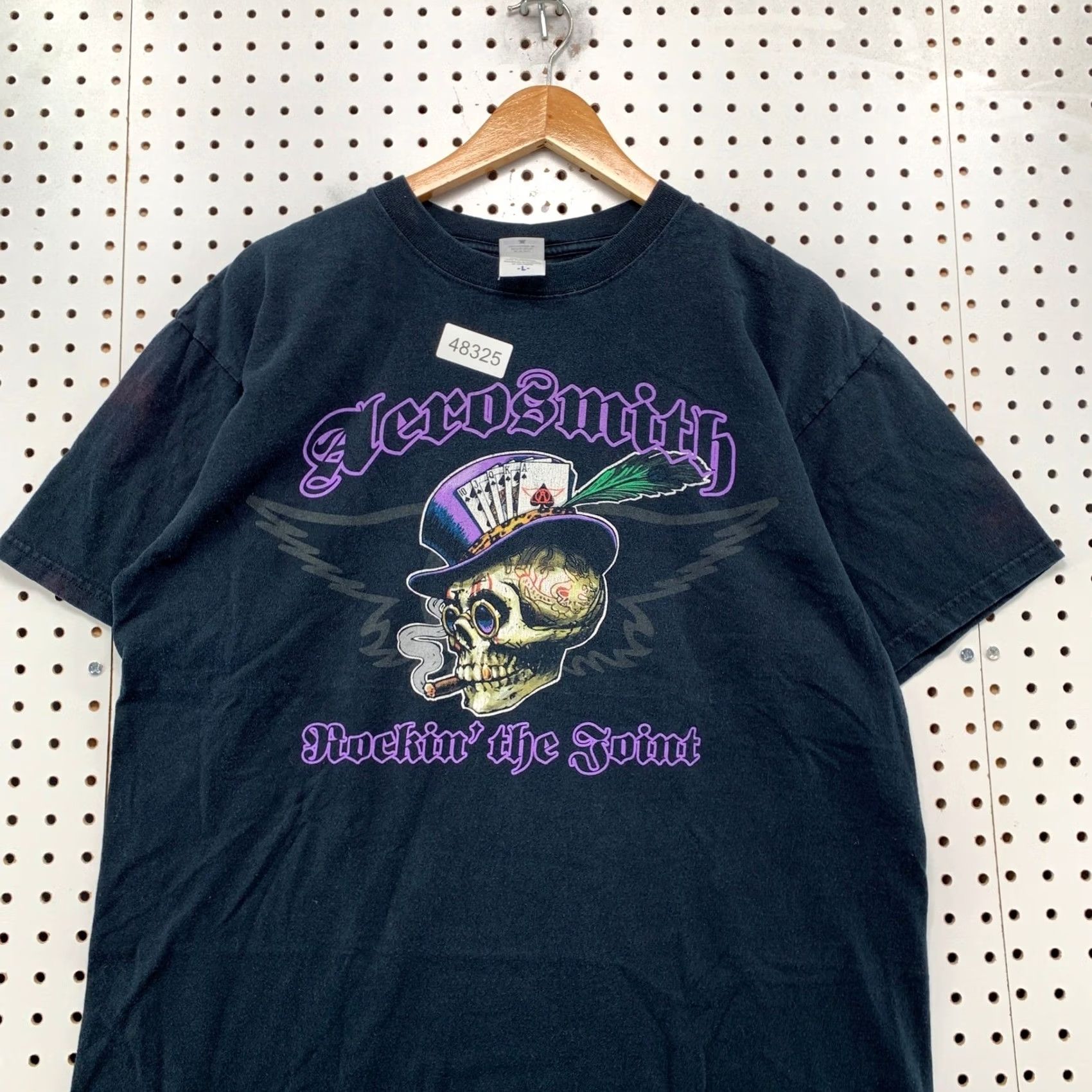 Anvil VINTAGE Aerosmith Rockin' the Joint Skull T Shirt Mens L Black Anvil Music Shirt Size US L / EU 52-54 / 3 - 4 Thumbnail