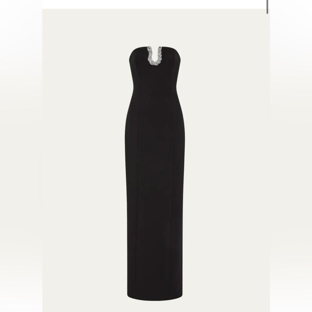 Rachel Gilbert Rachel Gilbert Atticus gown 6 Black Rhinestone Gown Size M / US 6-8 / IT 42-44 - 2 Thumbnail