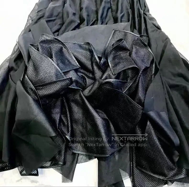 Comme des Garcons Comme Des Garcons size XS Black lace irregular design sens Size 22" - 3 Thumbnail