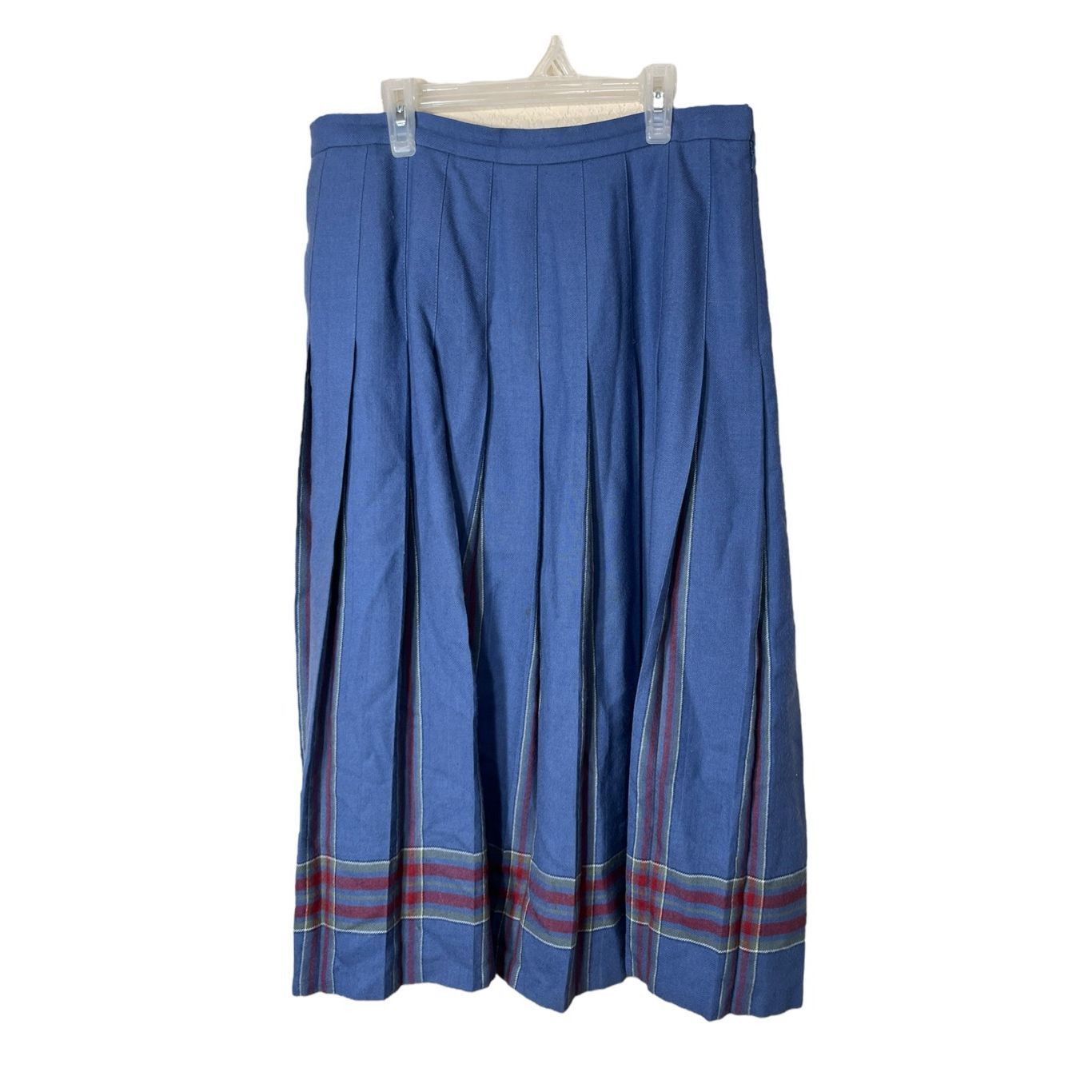 L.L. Bean Vintage LL Bean Skirt Women’s Wool Midi Pleated Scotland Pre Size 38" / US 16 / IT 52 - 1 Thumbnail