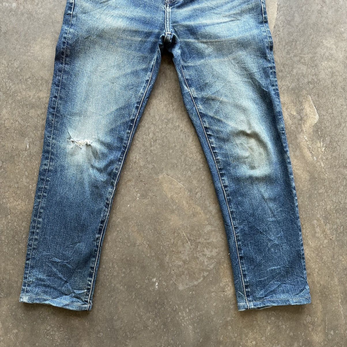 Japanese Brand × Jean × Vintage Vintage Japanese Faded Distressed Denim Jean Pant W33 Size US 33 - 2 Thumbnail