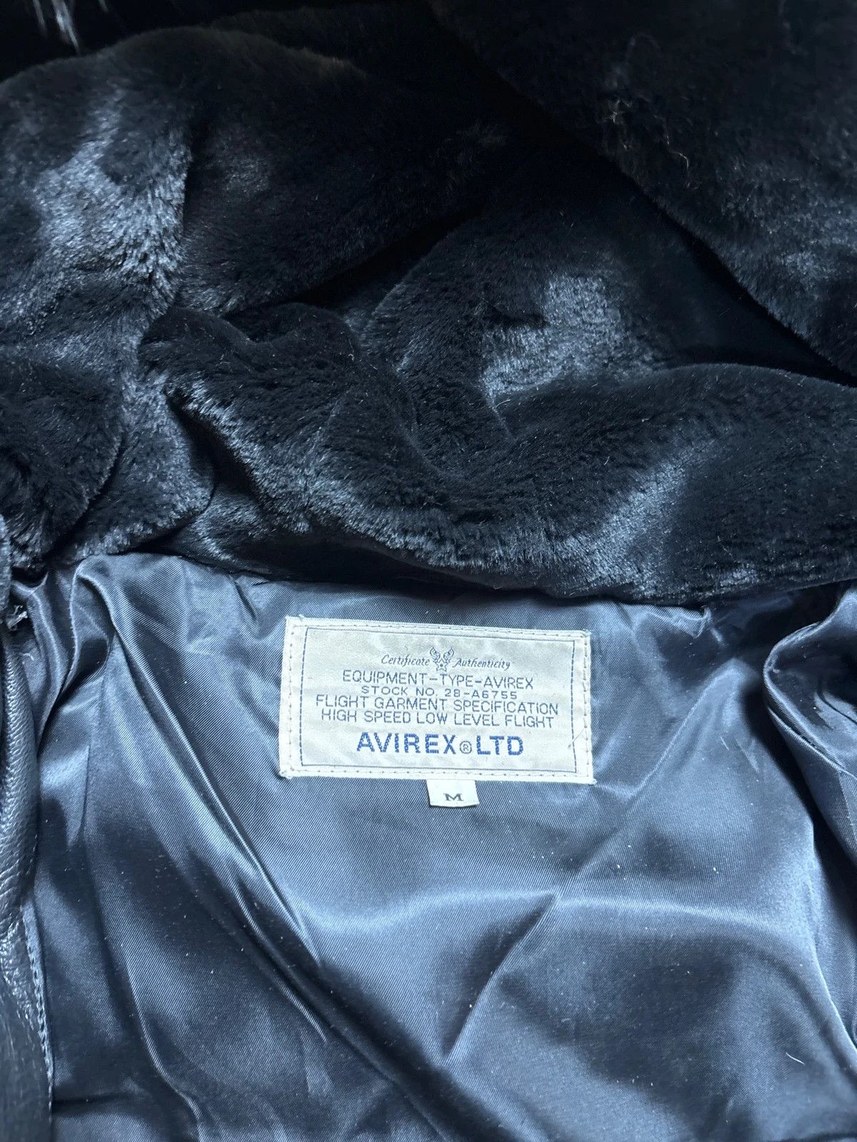 Avirex Avirex LTD Leather Down Jacket Fur Hood – Black Size US M / EU 48-50 / 2 - 3 Thumbnail