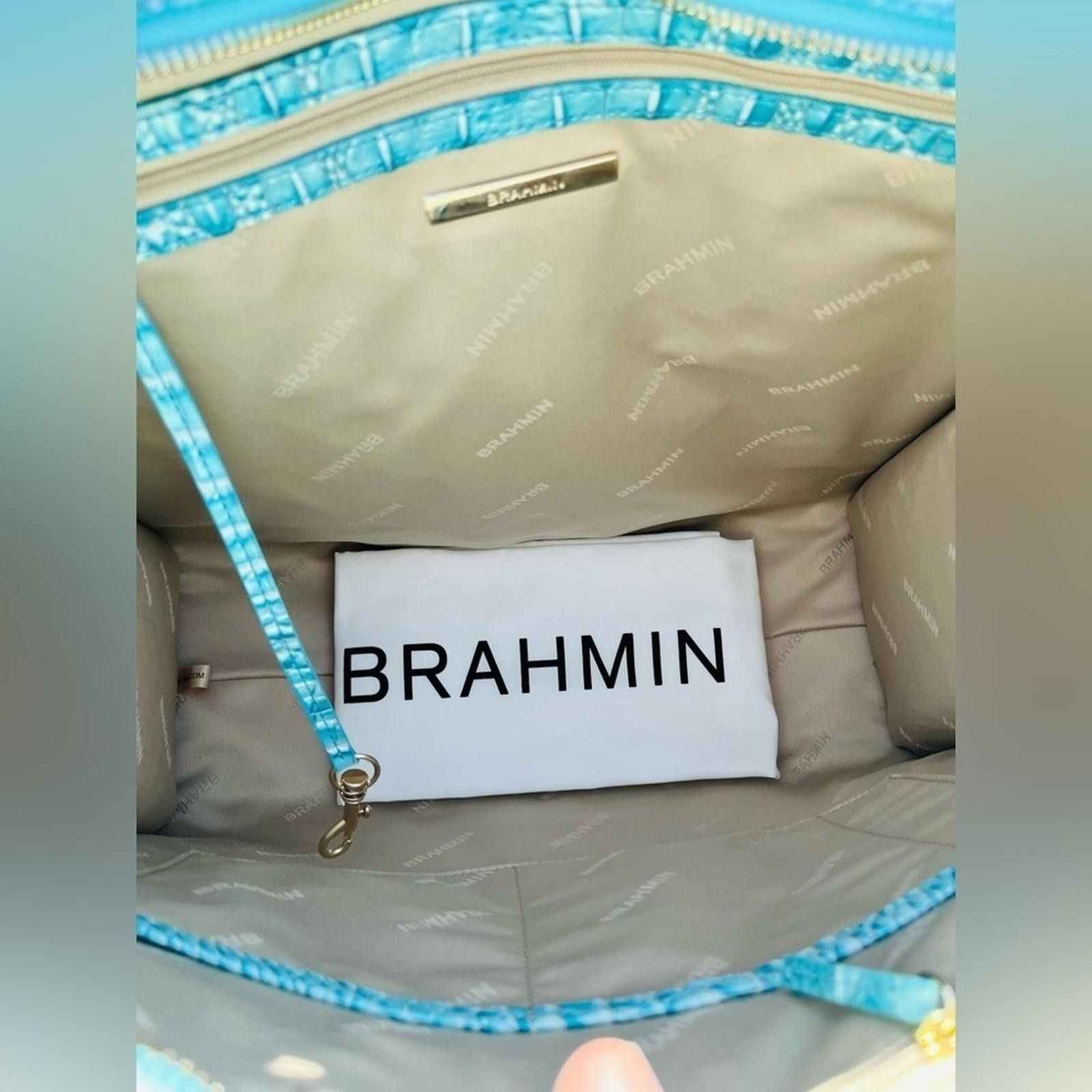 BRAHMIN Brahmin Tia Dusty Blue Melbourne Tote Bag NWT Size ONE SIZE - 7 Thumbnail
