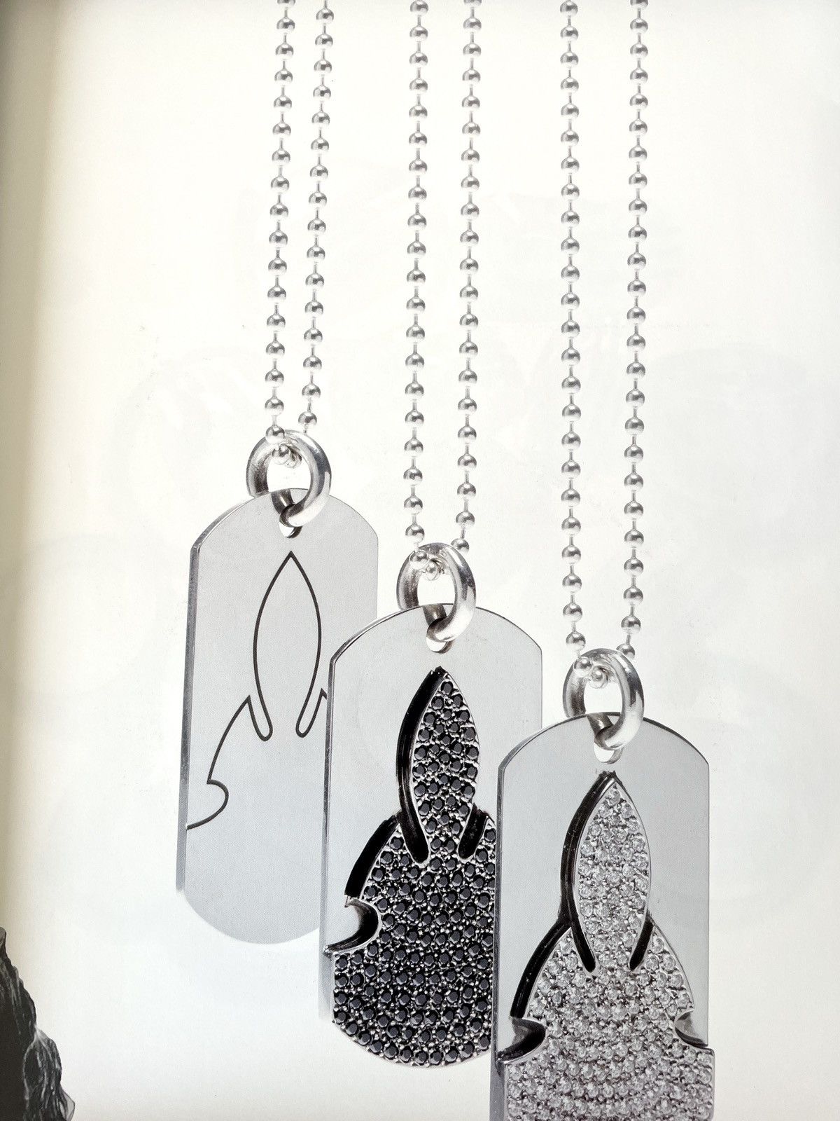 Chrome Hearts × Vintage Chrome Hearts dog tags Framed poster 9x11 Size ONE SIZE - 2 Thumbnail