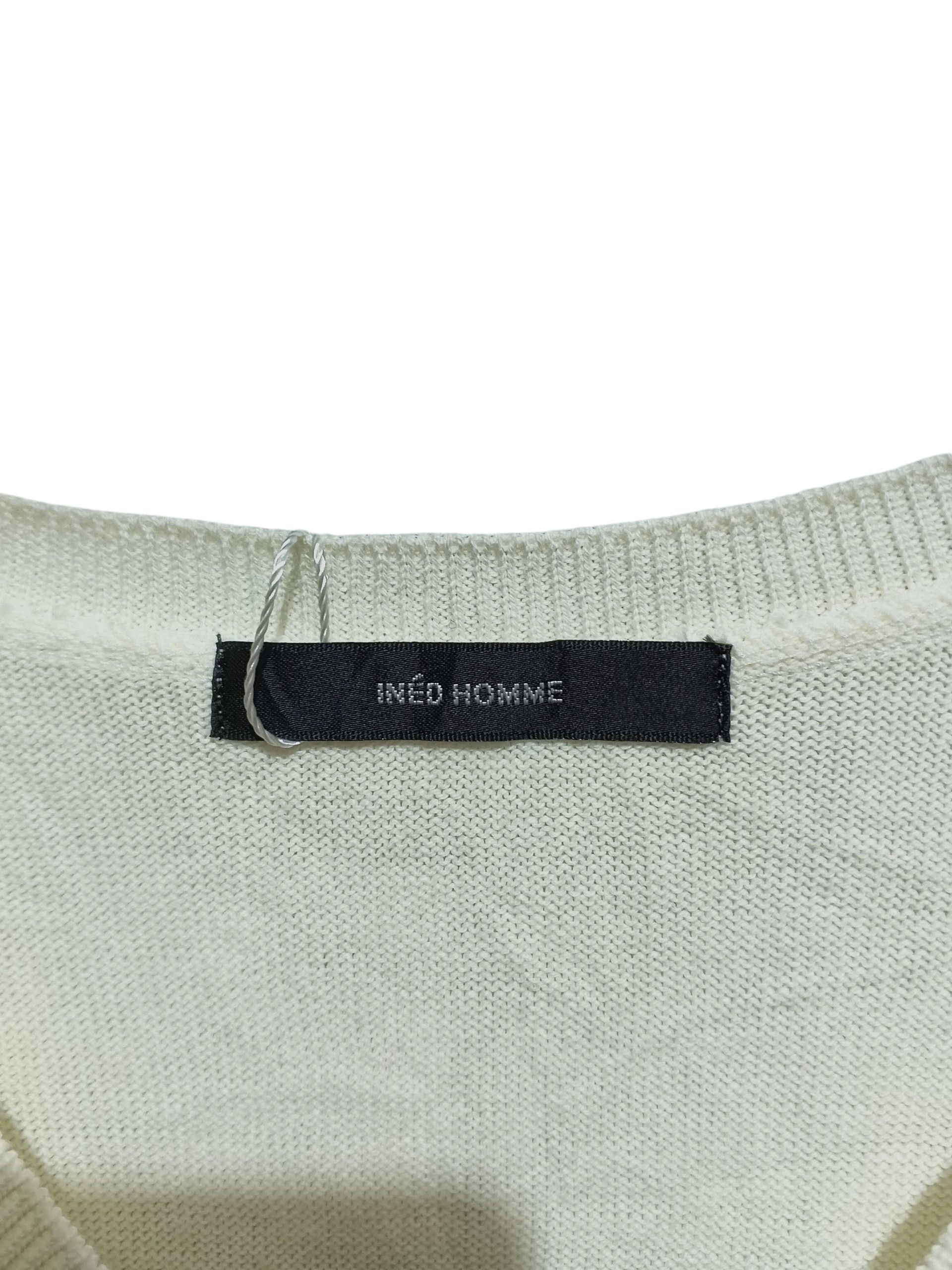 Yohji Yamamoto Ined Homme By Yohji Yamamoto White Knit Vest Size US XS / EU 42 / 0 - 6 Thumbnail