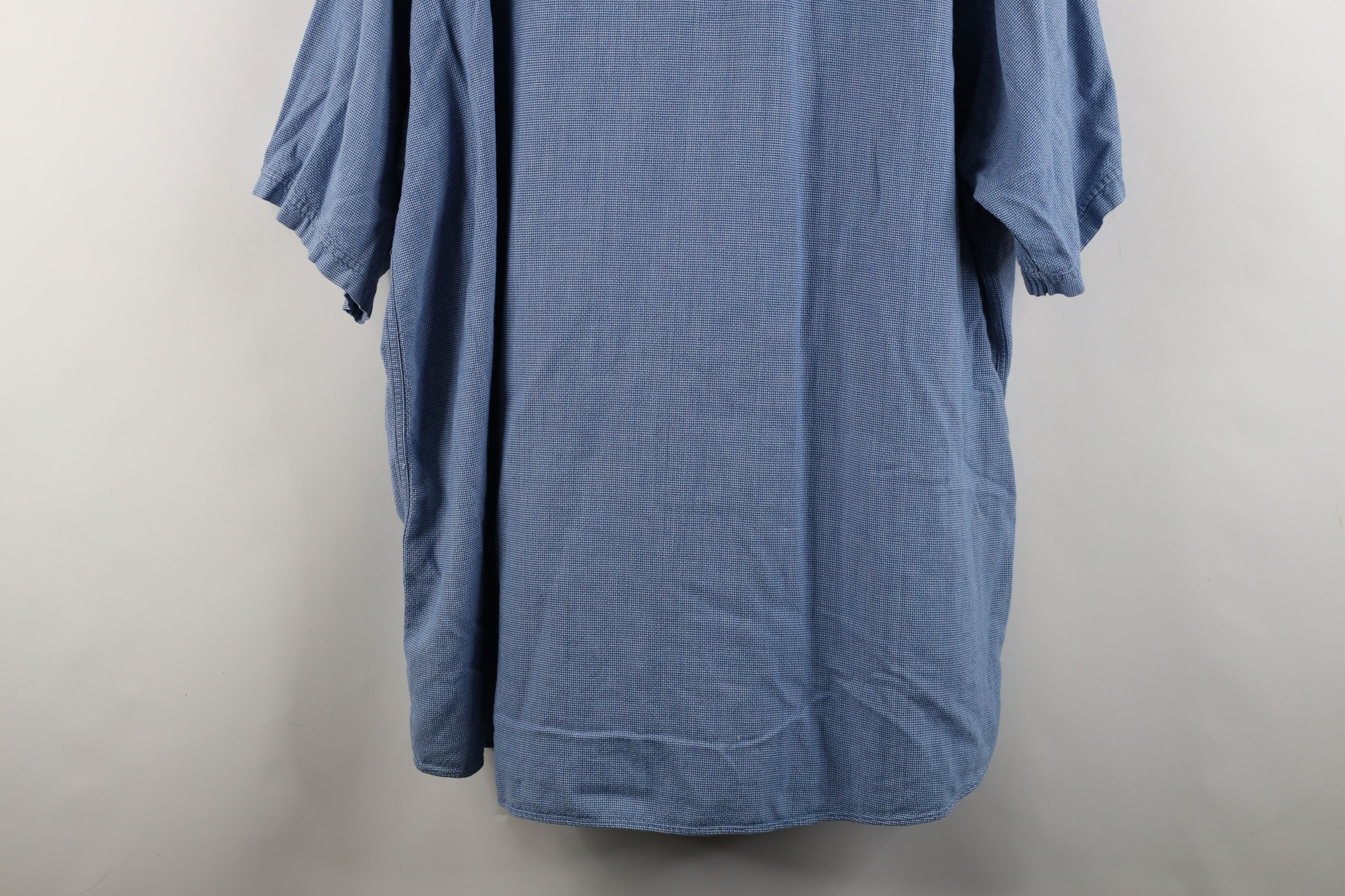 Vintage Vintage 90s Streetwear Band Collar Short Sleeve Button Shirt Size US XXL / EU 58 / 5 - 13 Thumbnail