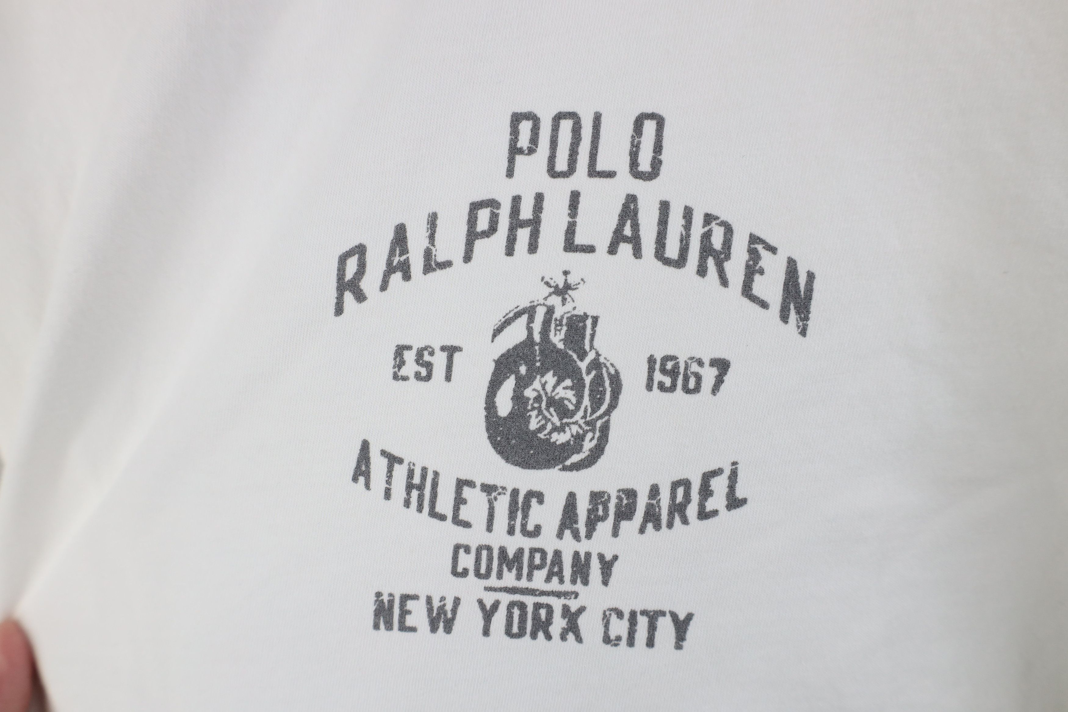 Ralph Lauren Vintage 90s Ralph Lauren Spell Out Boxing T-Shirt White Size US L / EU 52-54 / 3 - 4 Thumbnail