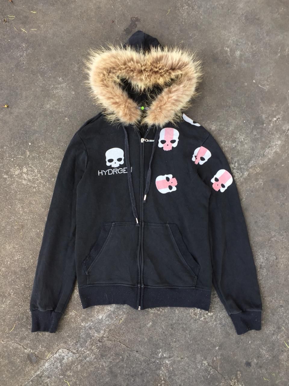 Pre-owned Hysteric Glamour X If Six Was Nine Hydrogen Skull Fur Hoodie In Black