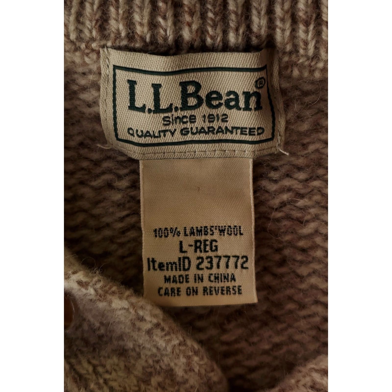 Vintage LL Bean 100% Wool 4 Button Henley Sweater Tan Banded Collar Mens L Shirt Pullover Men's L Tan Wool 4 Button Henley Sweater LL Bean Mens L Size US L / EU 52-54 / 3 - 2 Thumbnail