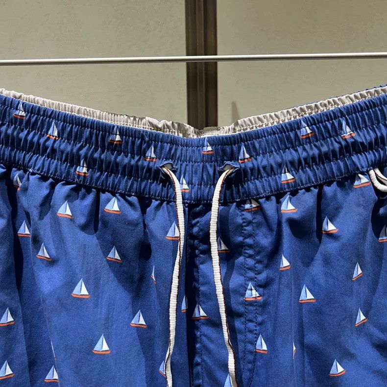 Loro Piana LORO PIANA sizeM Blue sailboat pattern printed beach pants Size US 30 / EU 46 - 2 Thumbnail