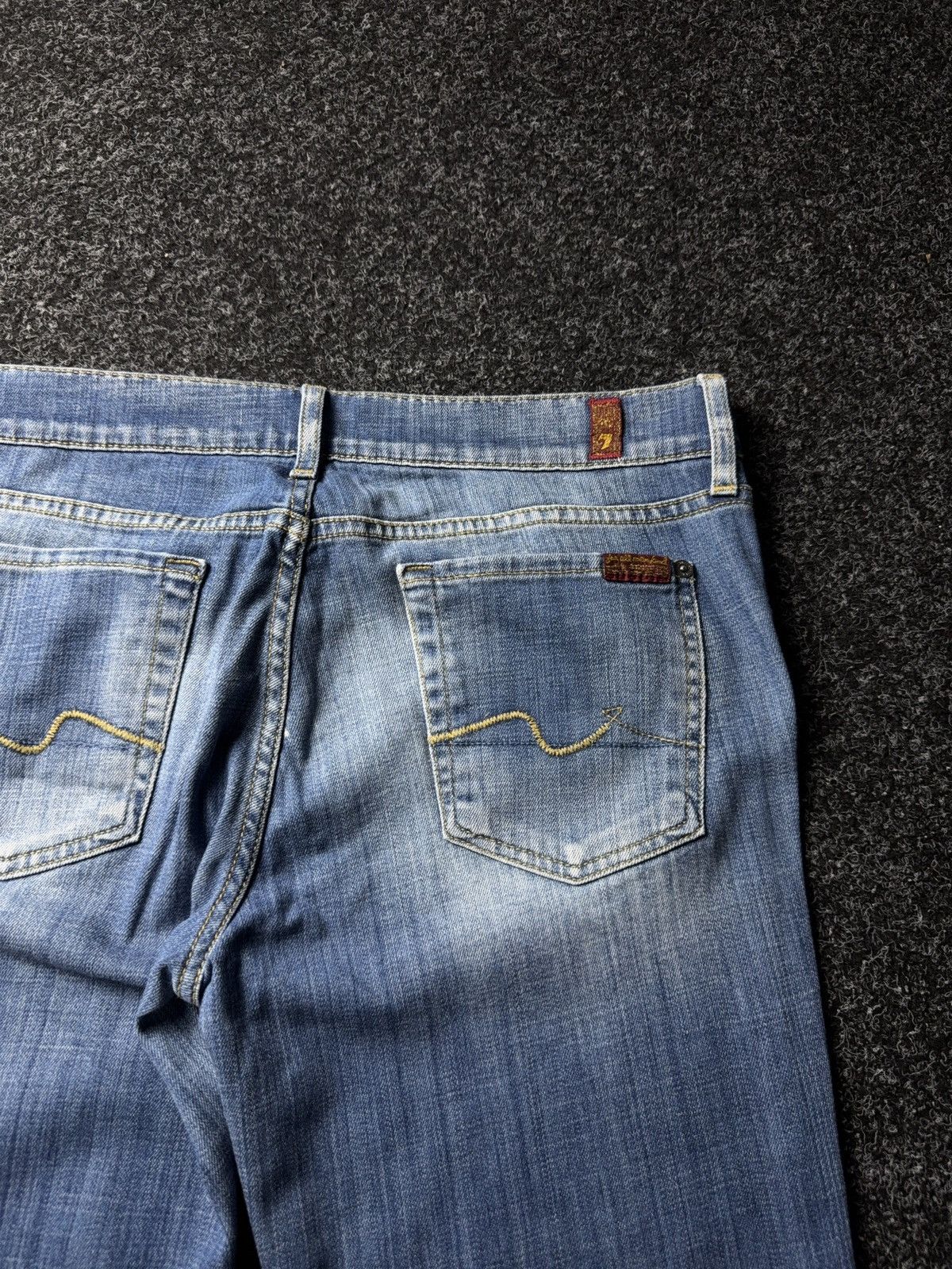 7 For All Mankind 7 For All Mankind Bootcut Wide Leg Vintage Blue Denim Jeans Size 30" / US 8 / IT 44 - 17 Thumbnail
