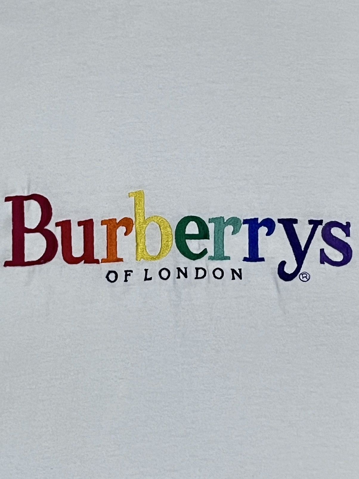 Burberry 🔥Vintage BURBERRYS OF LONDON Embroidery “RAINBOW” Spellout Size S / US 4 / IT 40 - 4 Thumbnail