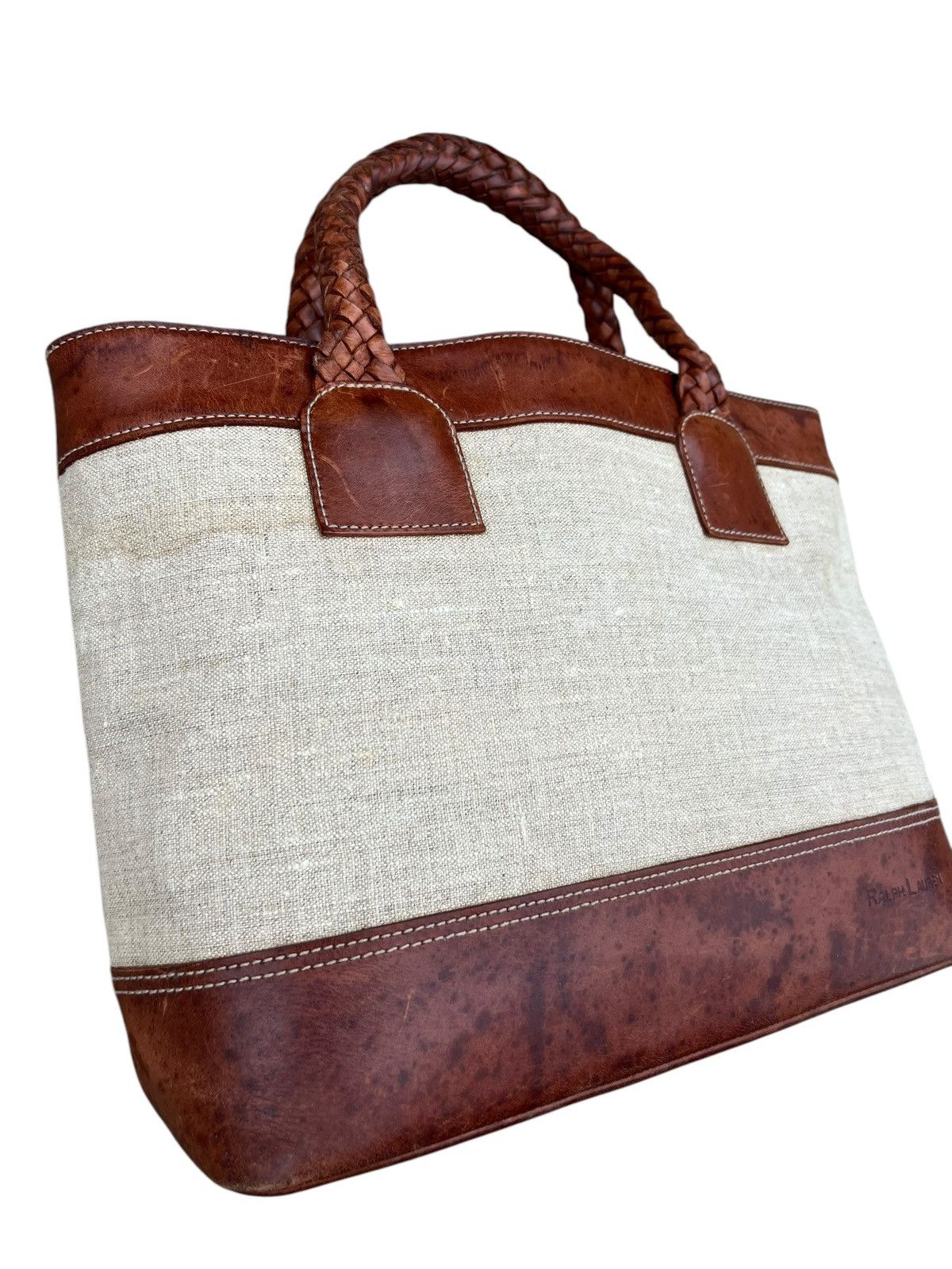 Ralph Lauren Vintage Ralph Lauren Patina Leather Hybrid Tote Bag Size ONE SIZE - 8 Thumbnail