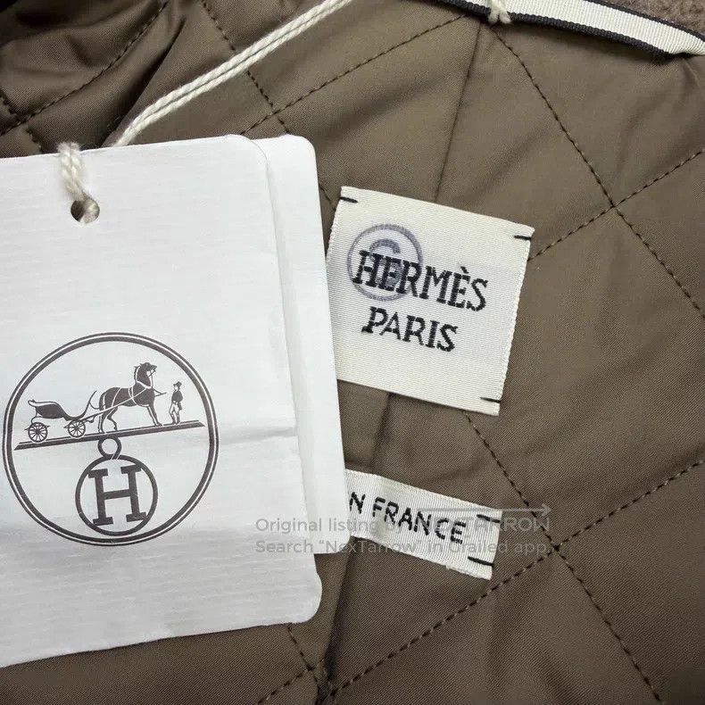 Hermes Hermes Elephant gray cashmere zippered cotton-padded jacke Size XS / US 0-2 / IT 36-38 - 3 Thumbnail