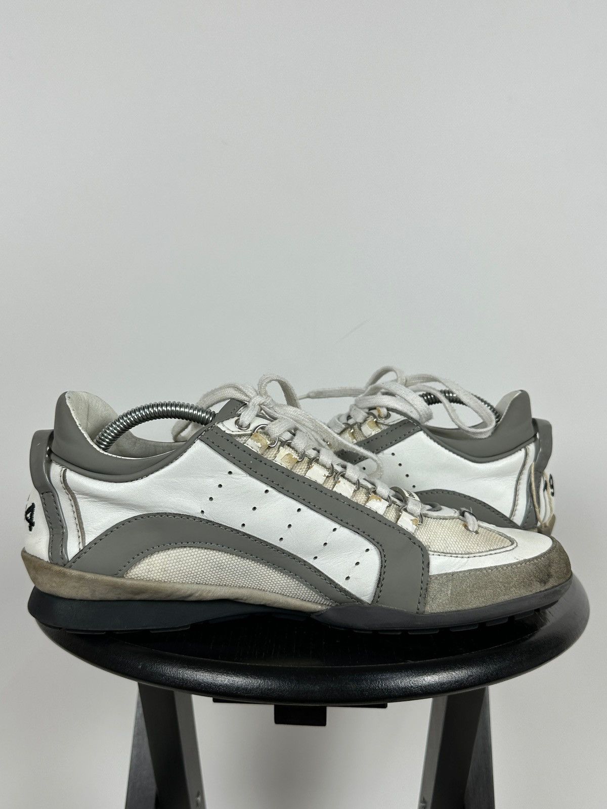 Dsquared2 Dsquared2 Get In The Fast Line Leather Low Sneakers Size US 9 / EU 42 - 7 Thumbnail