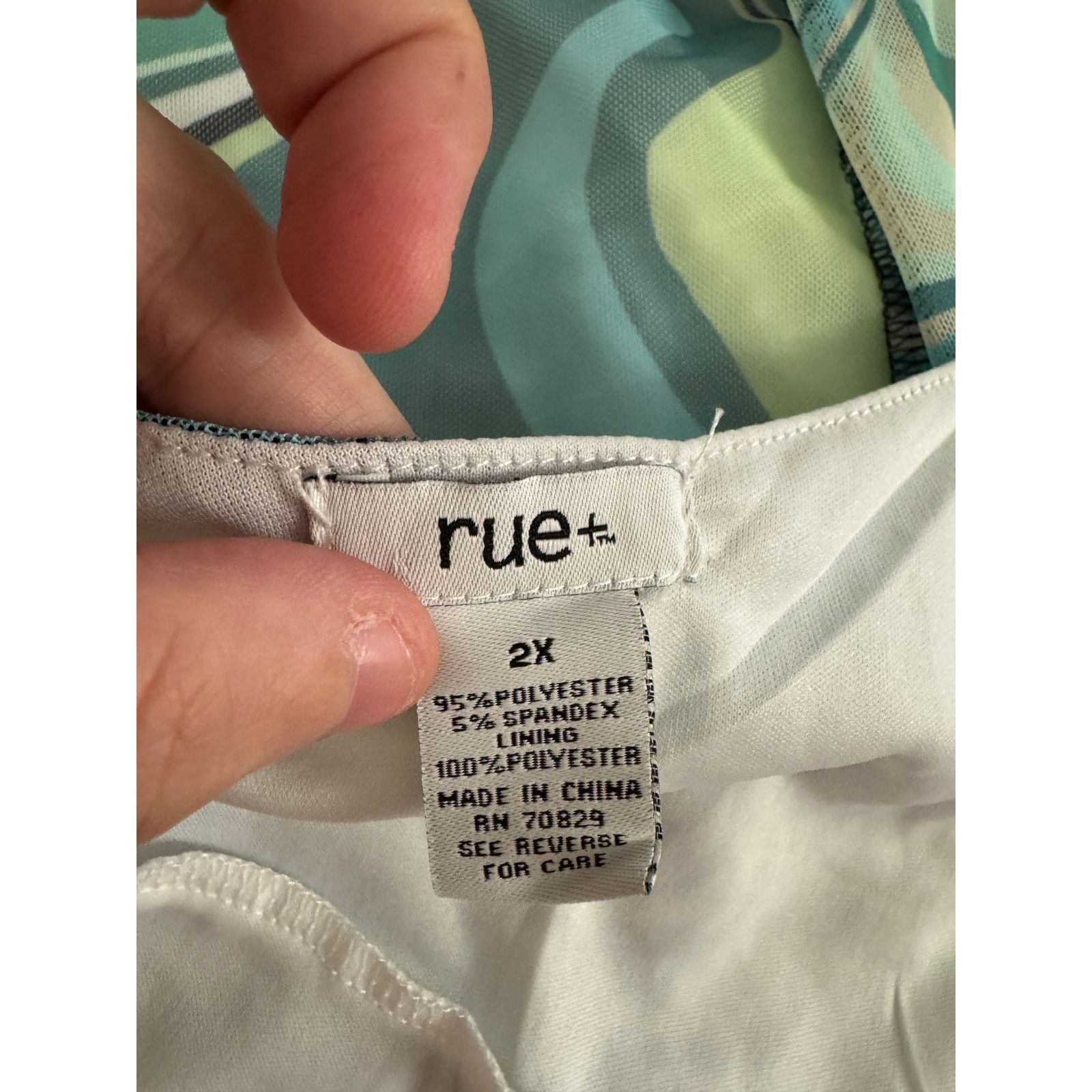 rue21 Rue 21 Blue Swirl Sleeveless Sheath Dress Lined Size 2X Size XXL / US 16-18 / IT 52-54 - 10 Thumbnail