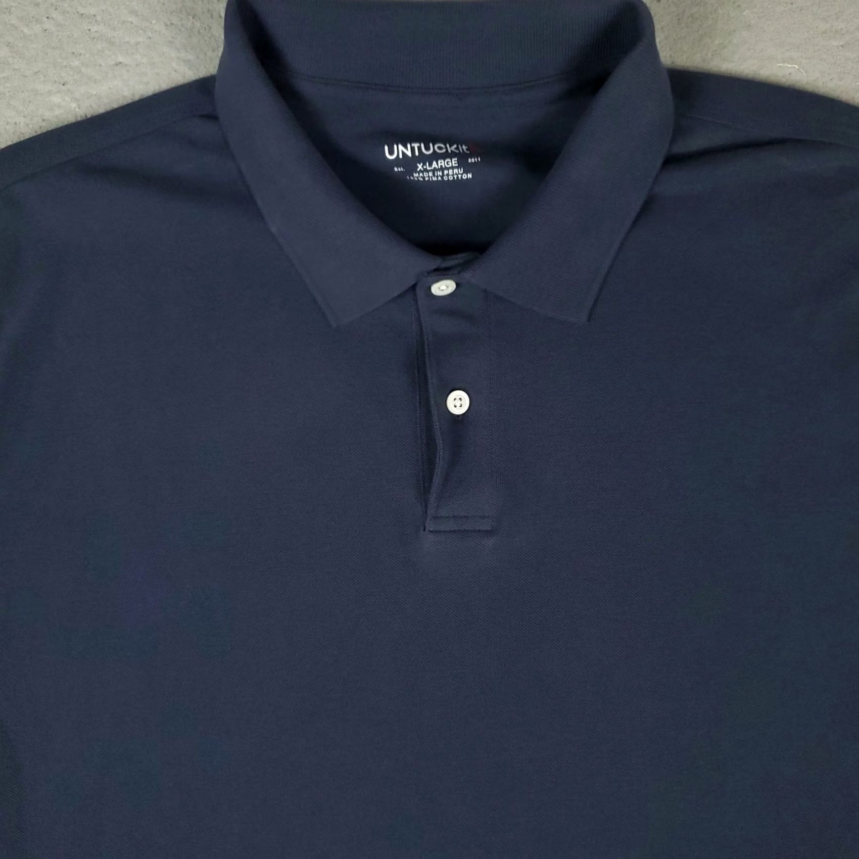 UNTUCKit UNTUCKit Polo Shirt Mens Size XL Blue Casual Long Sleeve Adult Size US XL / EU 56 / 4 - 2 Thumbnail