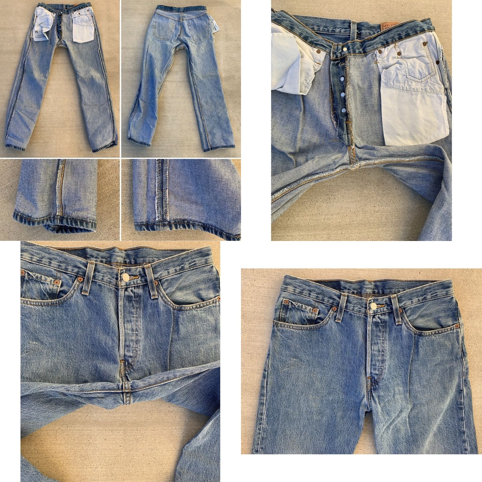 Levi's VINTAGE Levi's 501 Jeans Button Fly Regular Size 33 Men Blue Denim 5-Pocket 31.75 Inseam 33.5 W 32 Measures 31.75 retro 90s Mens Size US 33 - 10 Thumbnail