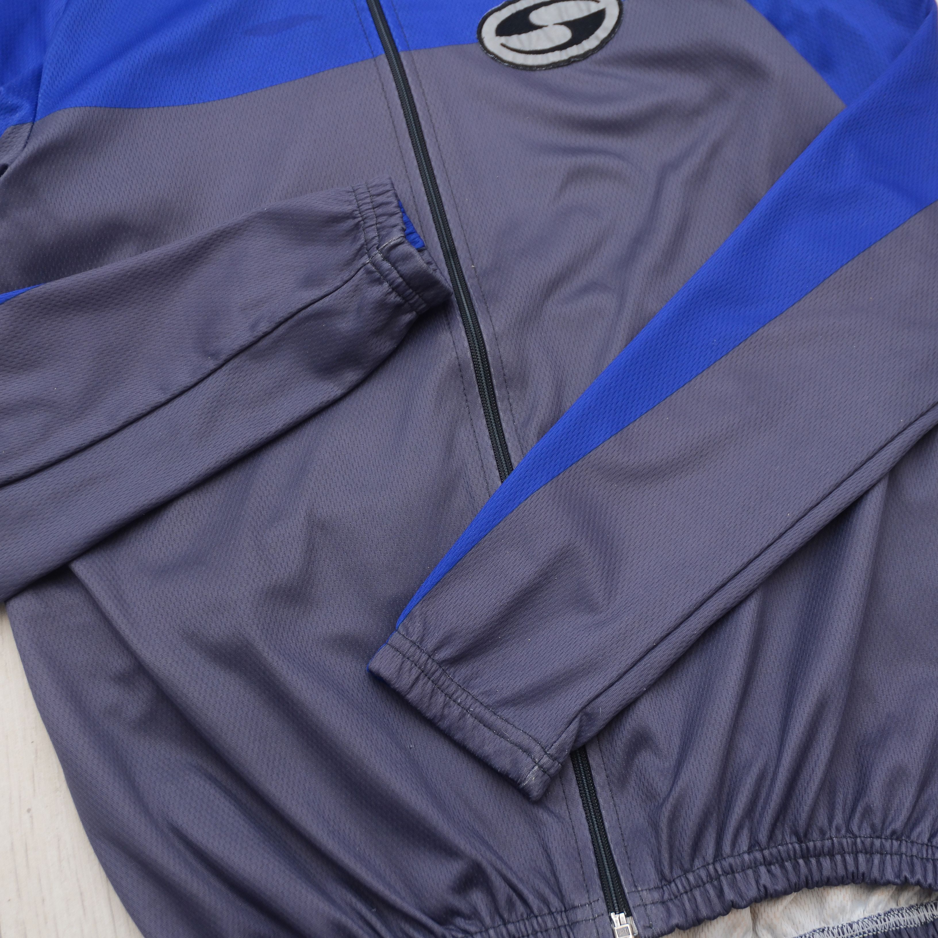 Bicycle × Schott SCOTT Cycling Jacket Men's M Blue Coolmax Vintage Jersey Size US M / EU 48-50 / 2 - 6 Thumbnail