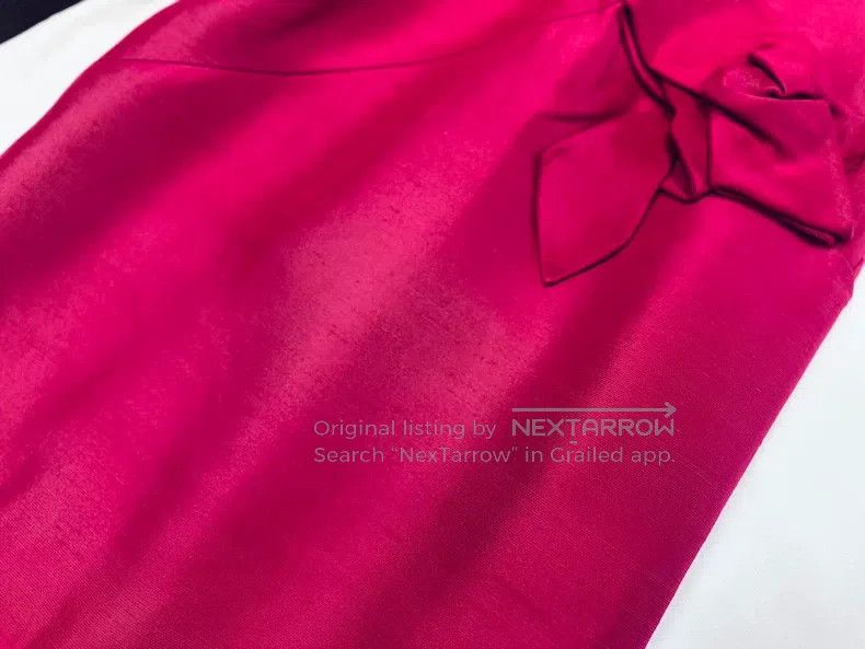 Valentino Valentino Heavy mulberry silk dress bow skirt Size S / US 4 / IT 40 - 2 Thumbnail