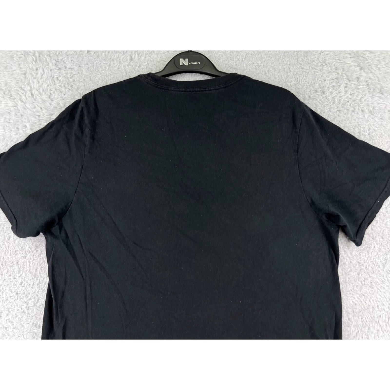 Adidas Adidas Shirt Men Large Black Logo 100% Cotton Stretch Short Sleeve Crew T-Shirt Mens Size US L / EU 52-54 / 3 - 7 Thumbnail