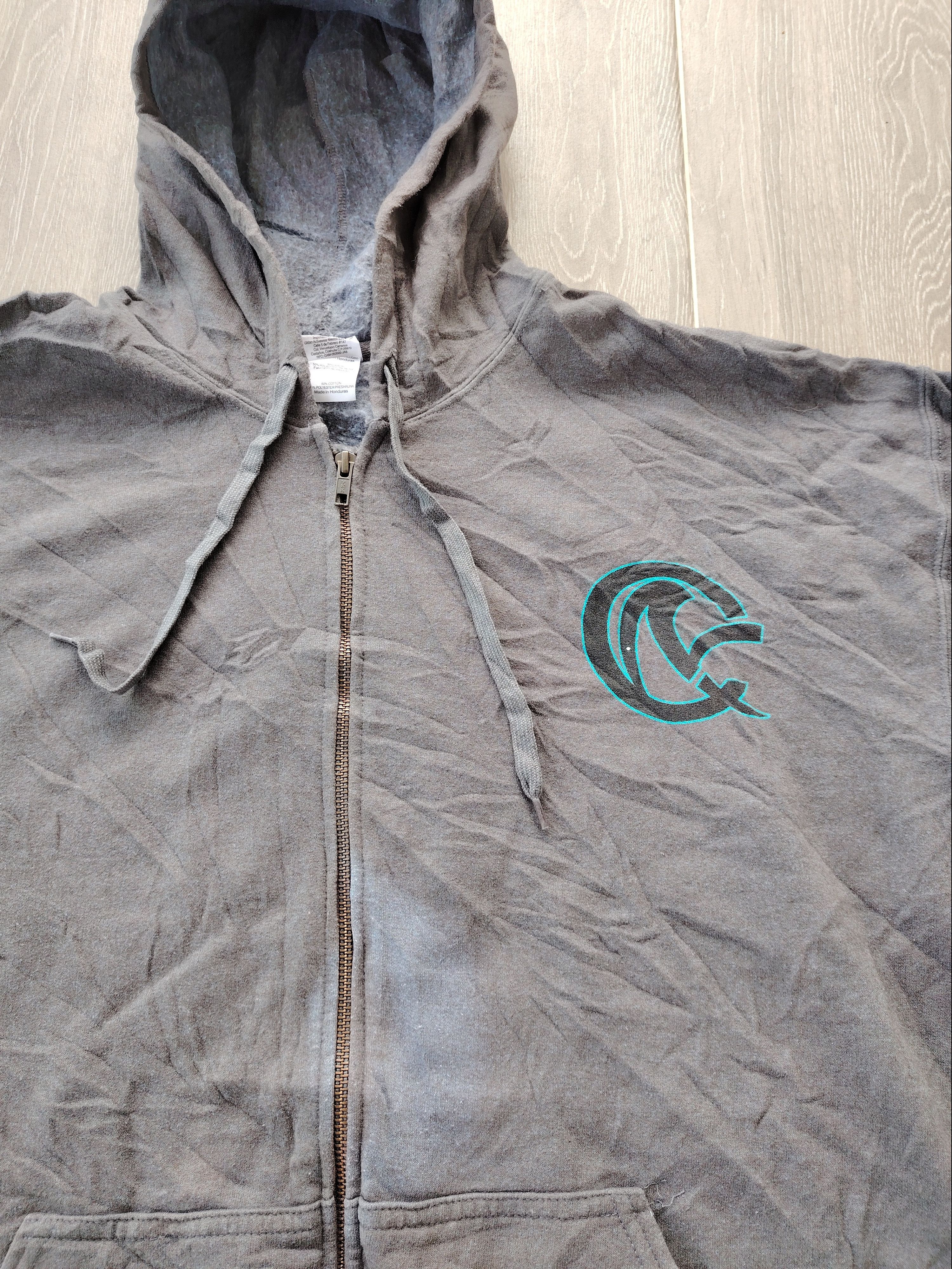 Gildan × Vintage Vintage 50/50 Gildan Crossfit North Vienna Zip Up Hoodie Size US L / EU 52-54 / 3 - 3 Thumbnail