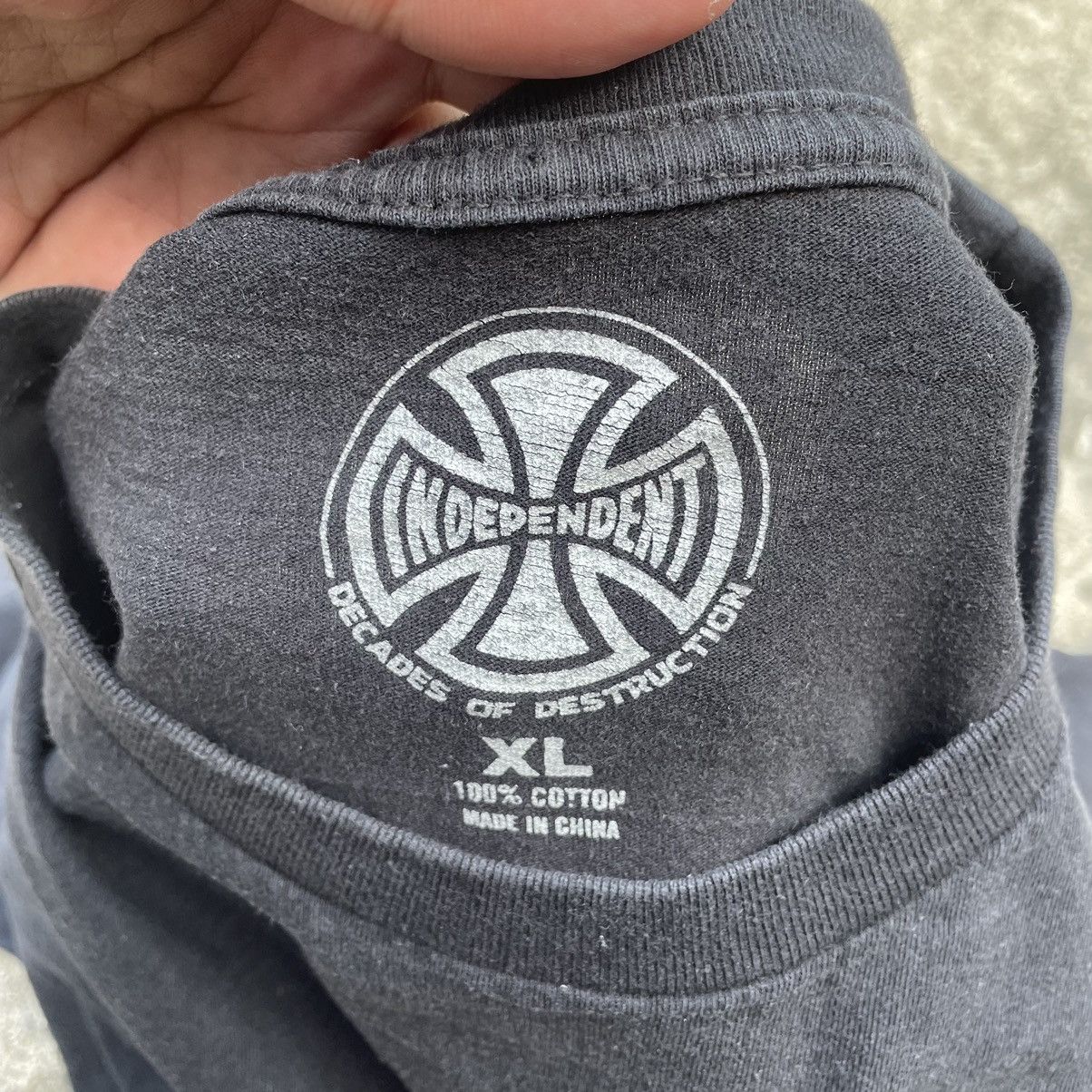 Independent Truck Co. × Welcome Skateboards 🔥OG🔥Independent Decaded Destruction Spellout Big Logo Tee Size US L / EU 52-54 / 3 - 7 Thumbnail