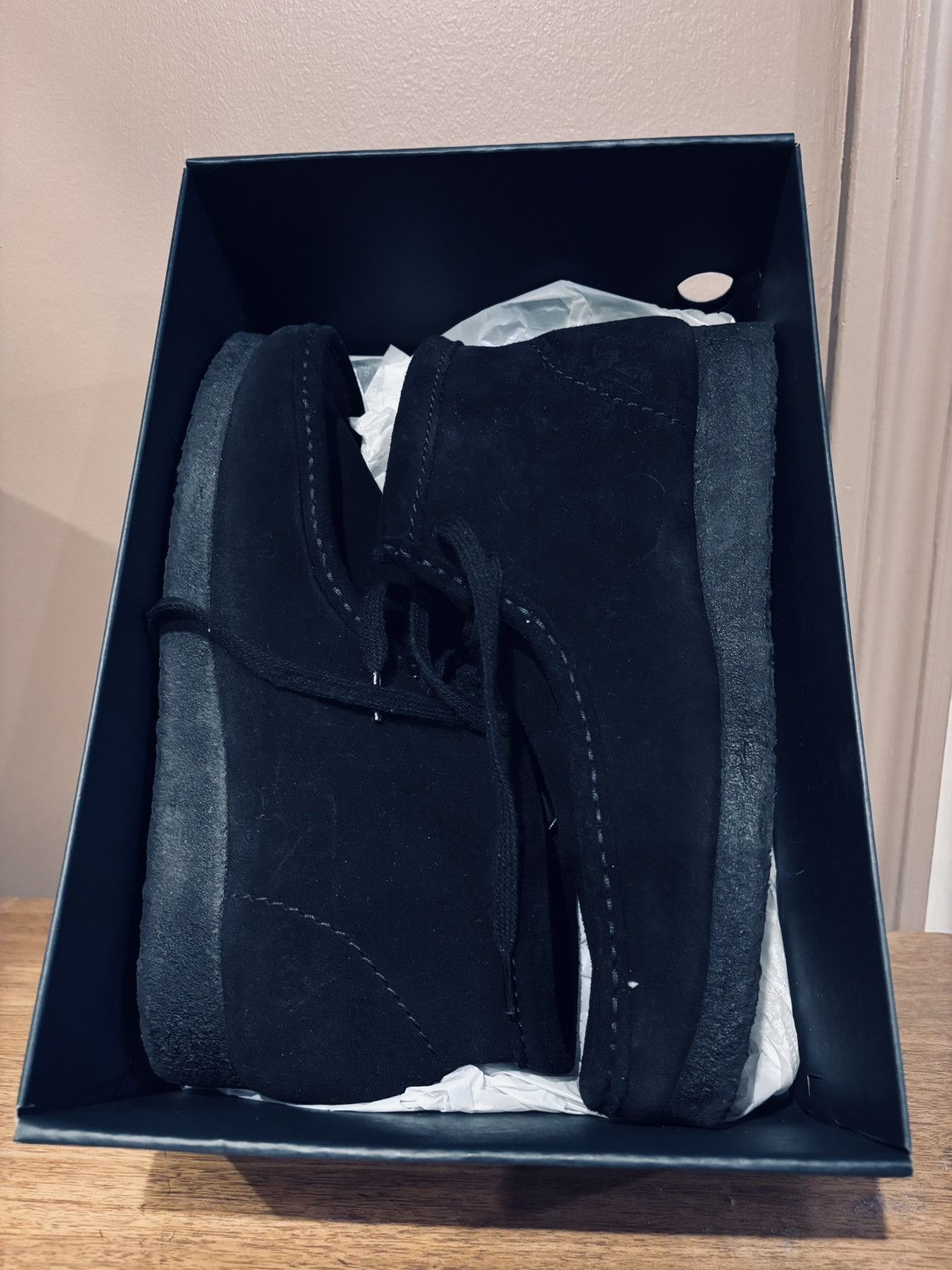 Clarks Black suede clarks wallabees Size US 10.5 / EU 43-44 - 1 Thumbnail