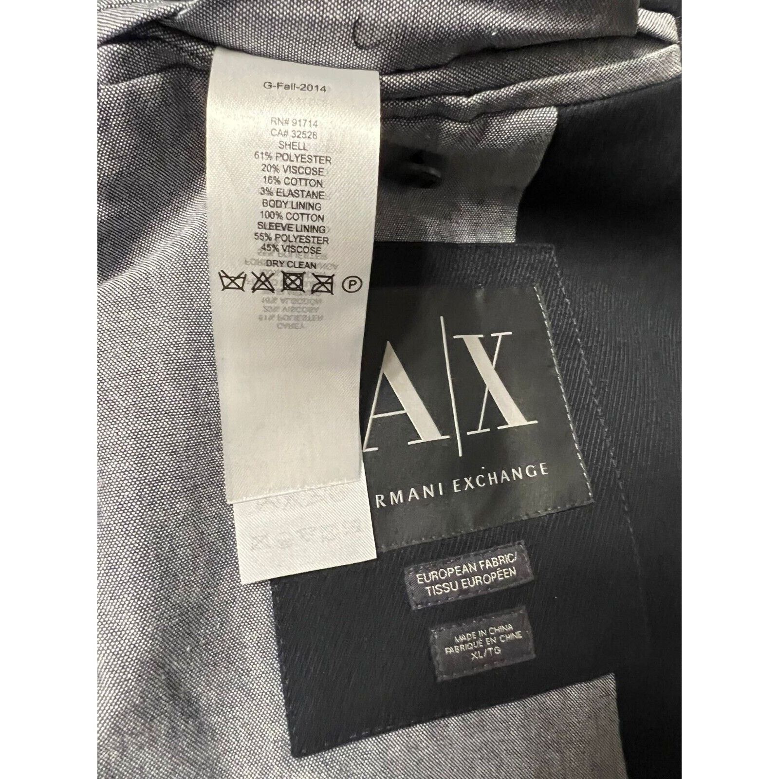 Armani Exchange Armani Exchange Black Blazer Jacket Mens Size XL AX Size 46L - 5 Thumbnail