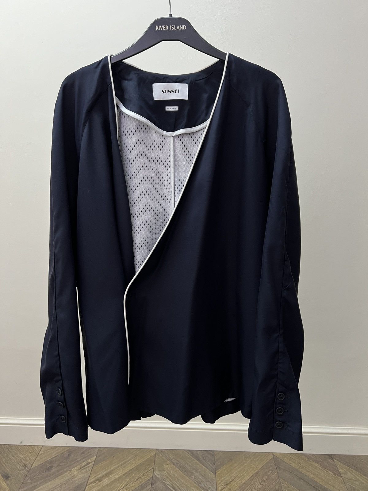 Sunnei SUNNEI Navy Blue Minimalist Made in Italy Women’s Jacket Size XL / US 12-14 / IT 48-50 - 2 Thumbnail