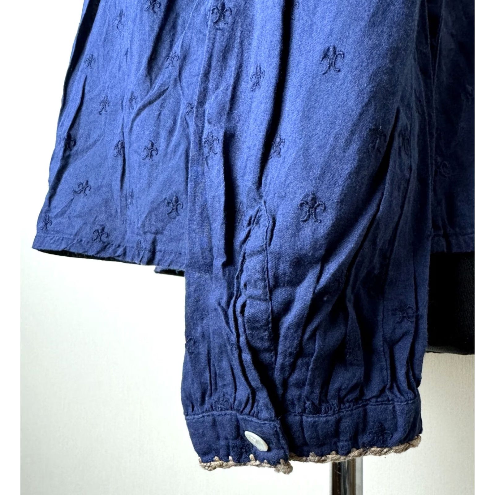 Vintage Odd Molly Blue Shirt Blouse Womens Size 3 Long Sleeve Cotton 100% Size XS / US 0-2 / IT 36-38 - 3 Thumbnail