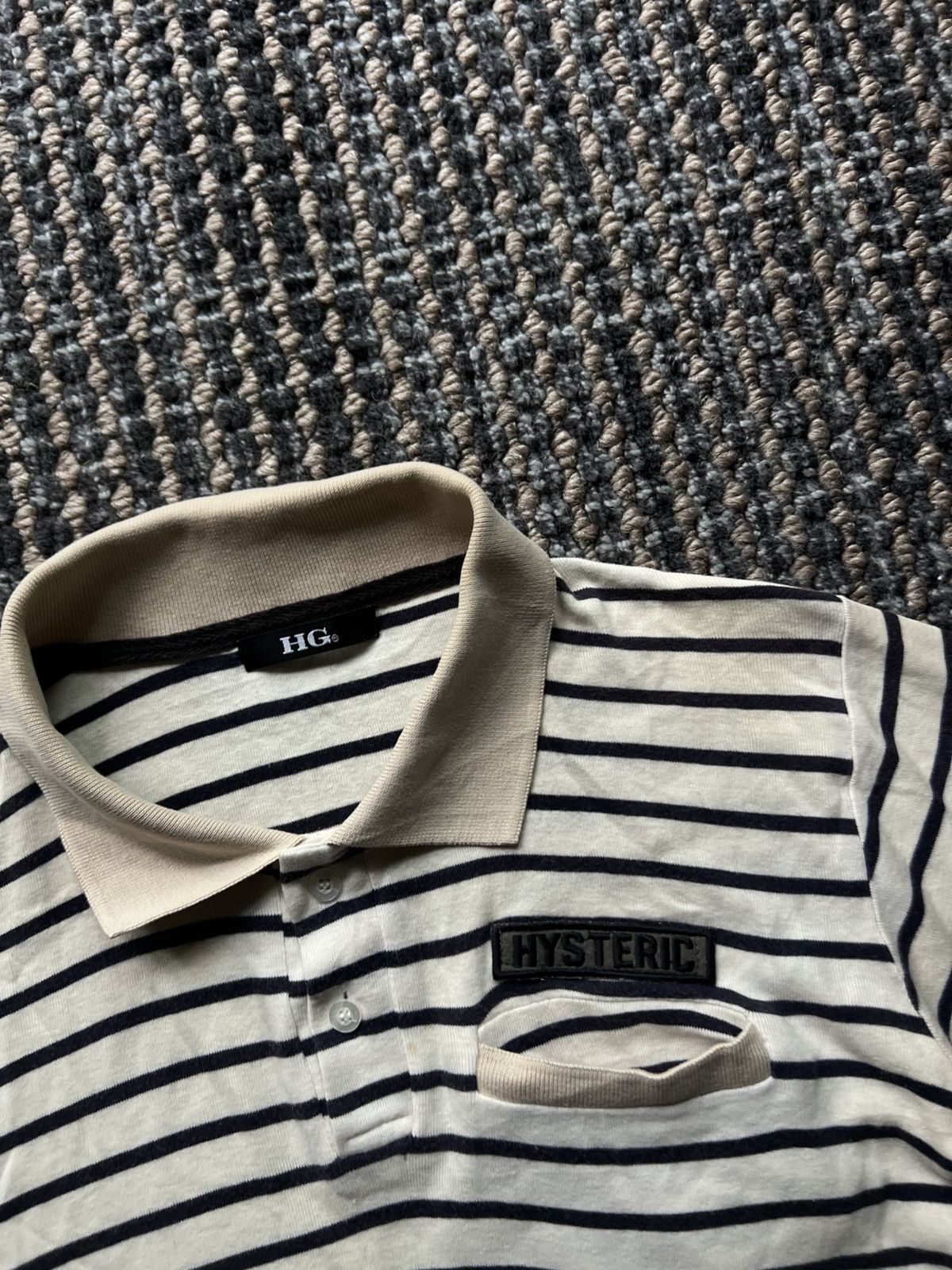 Hysteric Glamour Hysteric Glamour Patchwork Rare Y2K Polo T-Shirt Size US S / EU 44-46 / 1 - 2 Thumbnail