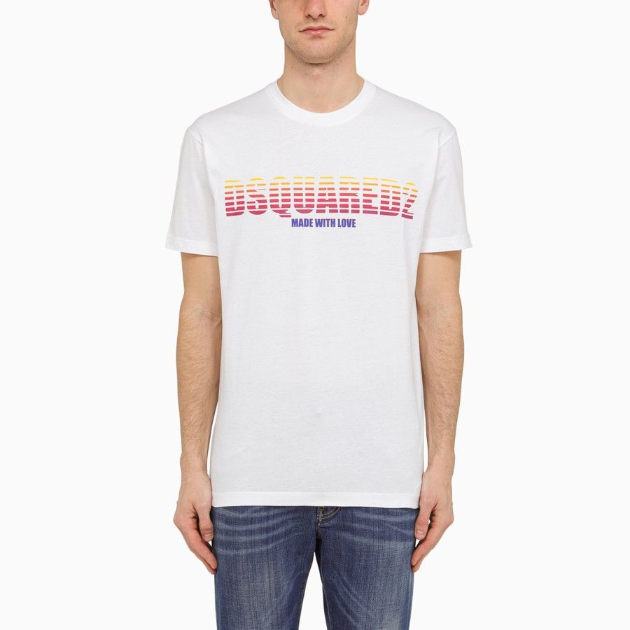 Image of Dsquared2 O1D2Blof0324 T-Shirt In White, Men's (Size XL)