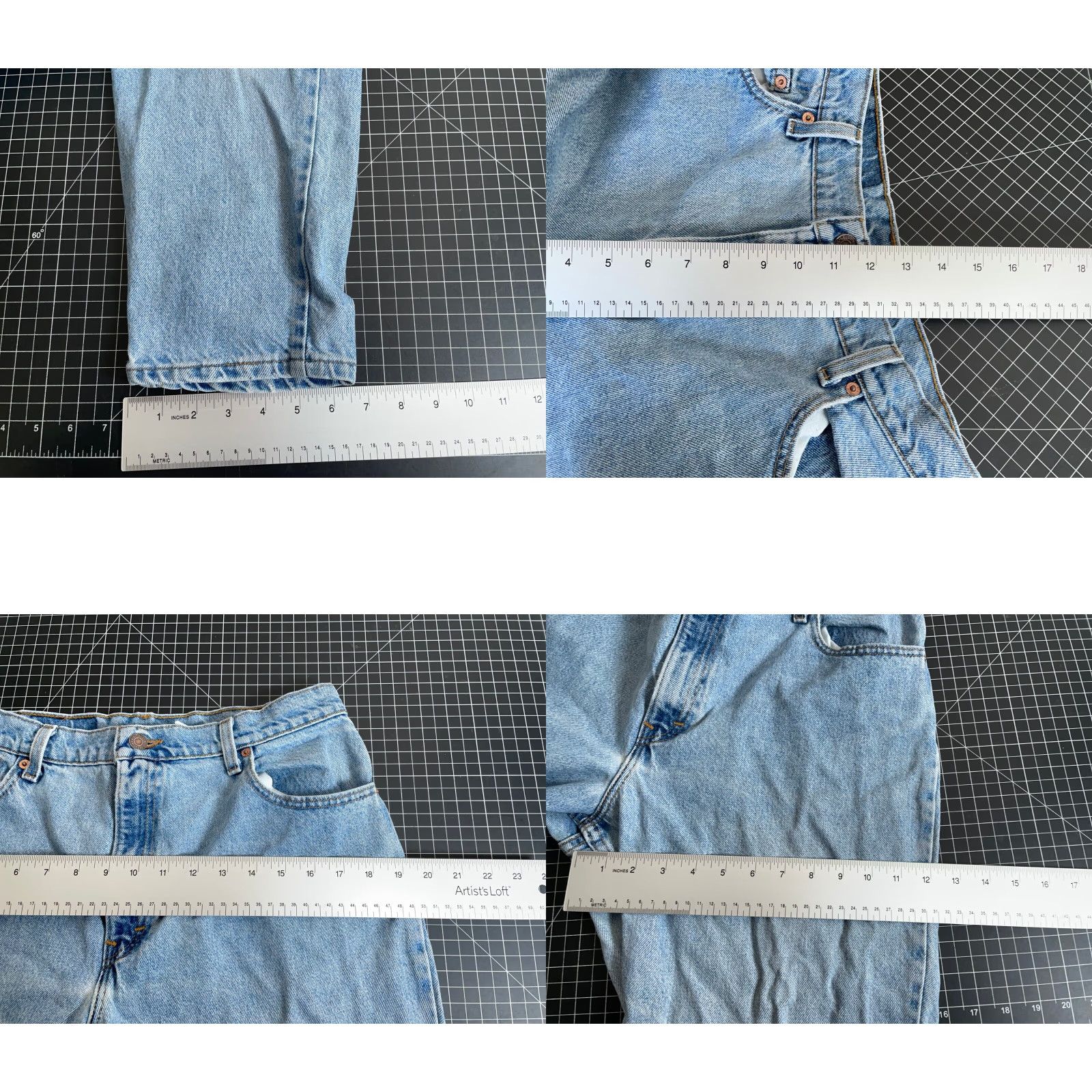 Levi's VINTAGE Levi's 551 Relaxed Tapered Jeans Women's 14 Med 31 x 28.5 Blue 90s Hipster Size 36" / US 14 / IT 50 - 8 Thumbnail